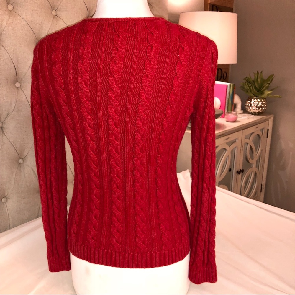 Ralph Lauren Red Knitted Sweater - Picture 3 of 4